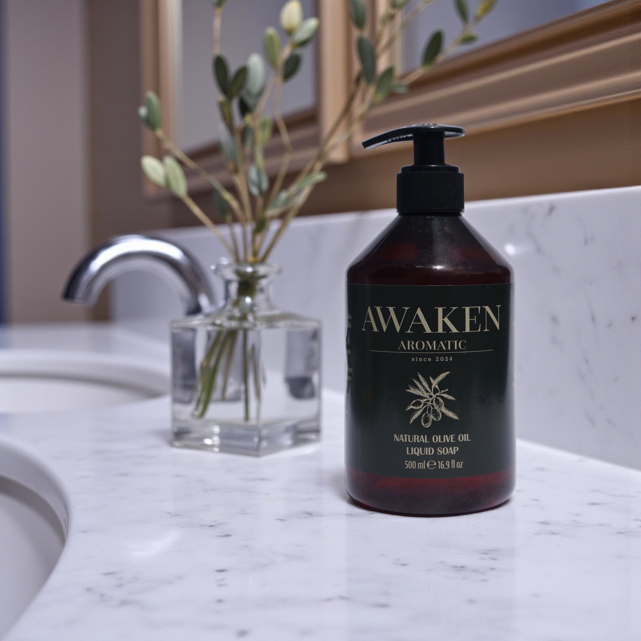 Awaken Aromatic Natural Olive Oil Liquid Soap – Zeytinyağlı Doğal Sıvı Sabun | Gentle Botanical Cleanser