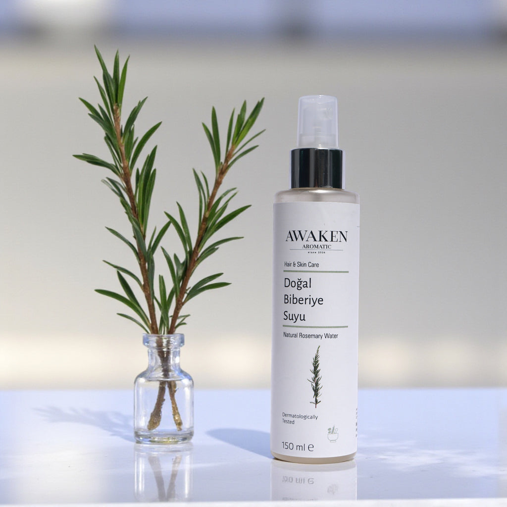 Awaken Aromatic 100% Natural Rosemary Water – Doğal Biberiye Suyu | Cilt ve Saç İçin Canlandırıcı Hidrosol