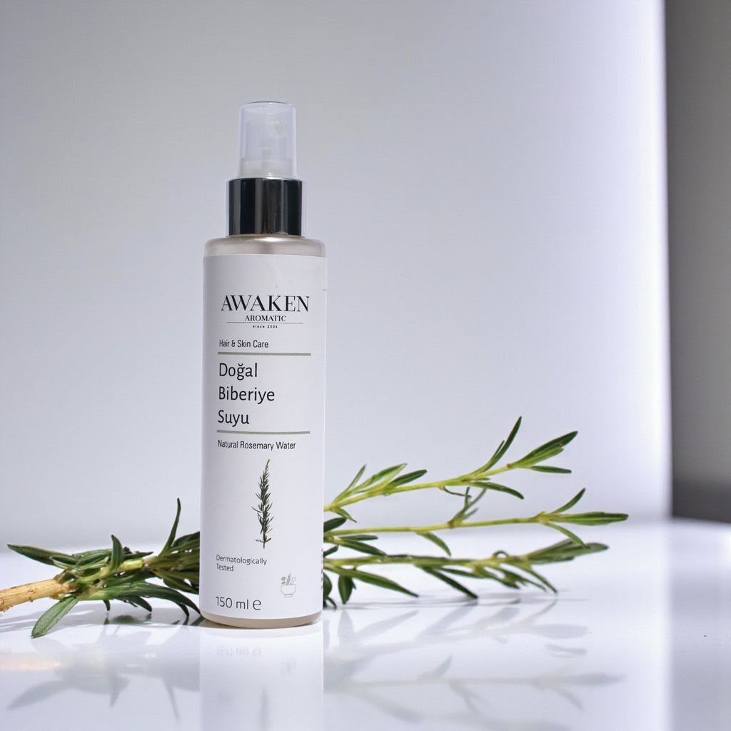 Awaken Aromatic 100% Natural Rosemary Water – Doğal Biberiye Suyu | Cilt ve Saç İçin Canlandırıcı Hidrosol